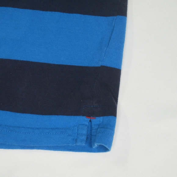 Tommy Hilfiger Big Boys 6 Blue Two Tone Stripe Short Sleeve Collar Polo Shirt - Picture 8 of 11